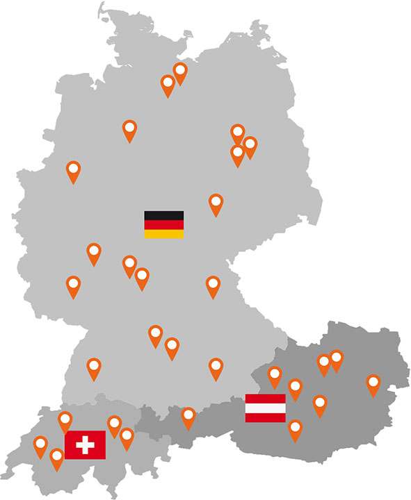 Infografik DACH Region